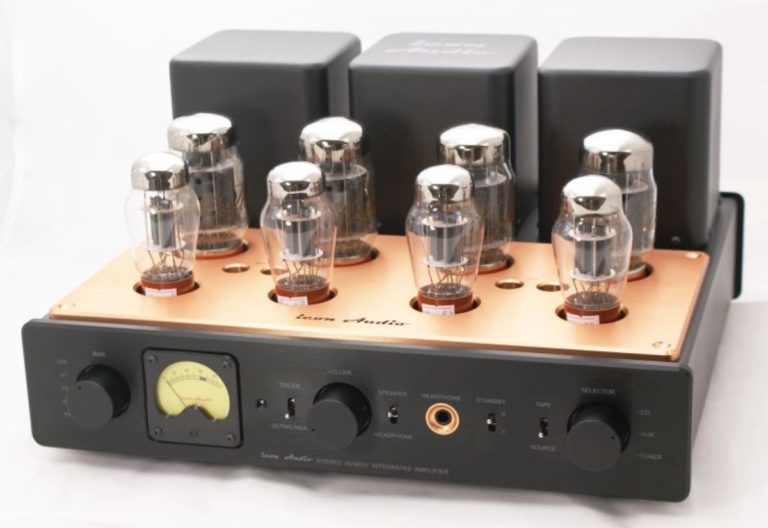Icon Audio Stereo 40 MkIV valve amplifier with KT88 valves and copper deck