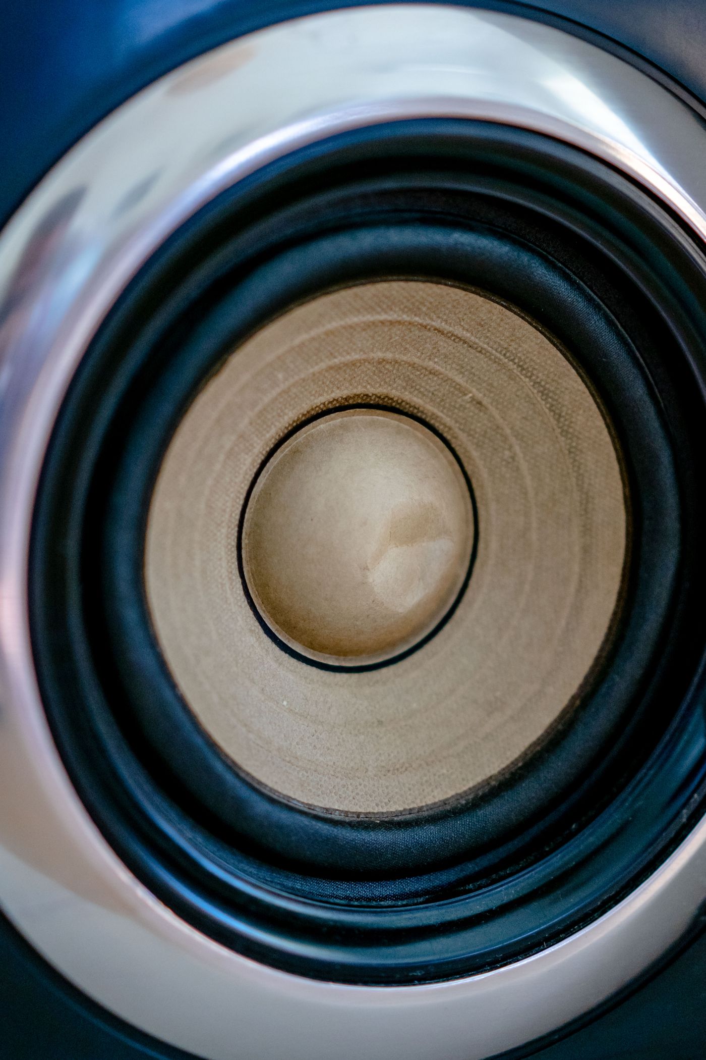 Close-up of a loudspeaker bass driver